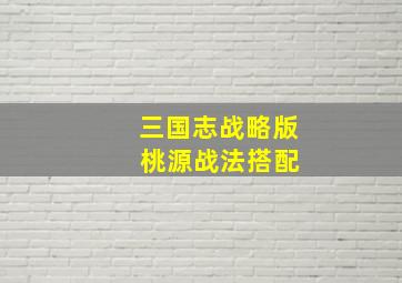 三国志战略版 桃源战法搭配